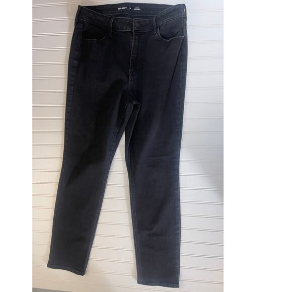 Old Navy High Rise Straight Jeans Denim Black Size Womens 10 - Picture 2 of 9